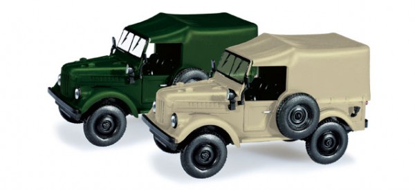Herpa-Fahrzeugmodell, 066037 PKW/Geländewagen, "GAZ 69" - mit Plane
