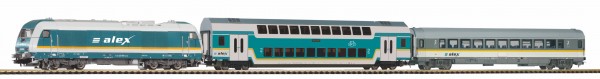 Piko 57139 H0-DC-Startset mit Personenzug &quot;Alex&quot;, Ep. VI mit Diesellok ER20 &amp; 2 Reisezugwagen