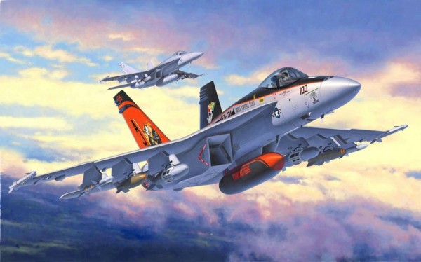 Revell-Flugzeugmodell, 63997 Modell-Set mit "F/A-18 E Super Hornet"