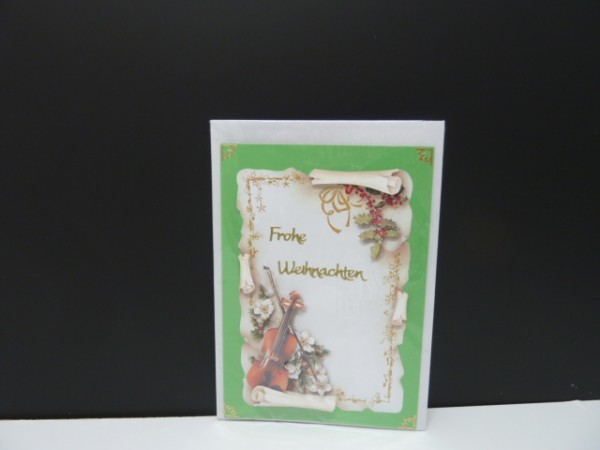 Handgearbeitete 3-D Weihnachtskarte mit Motiv "Weihnachten Traditionell"