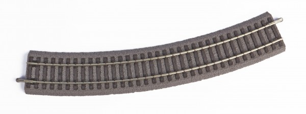 Piko A-Gleis 55413 H0 - Gebogenes Gleisstück "R3 - 484mm/30°" mit Bettung, für DC-Gleissystem