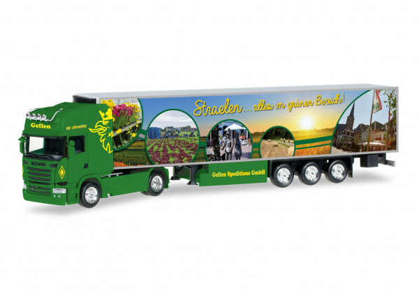 Herpa 306324 H0 - LKW-Modell: Scania R TL Kühlkoffer-Sattelzug "Gellen"