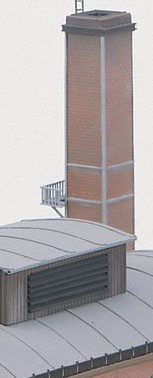Piko 61118 H0-Modellbausatz, Fabrikschornstein für Glashütte