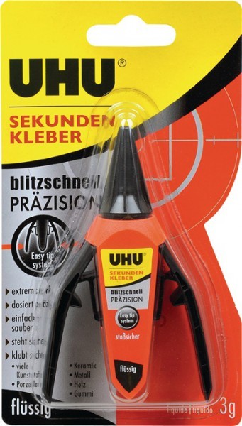 UHU 48700 UHU - Sekundenkleber, "blitzschnell" Präzision (3g)
