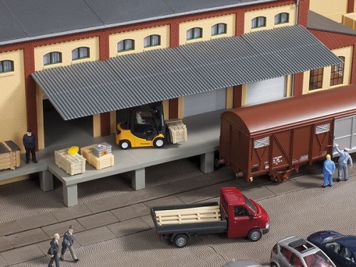 Auhagen 80254 H0-BauKastenSystem / Bauteile: Rampe mit Dach