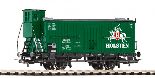 Piko 54958 H0-Bierkühlwagen m. Bremserhaus "Holsten", Ep. II, eingestellt bei der DRG