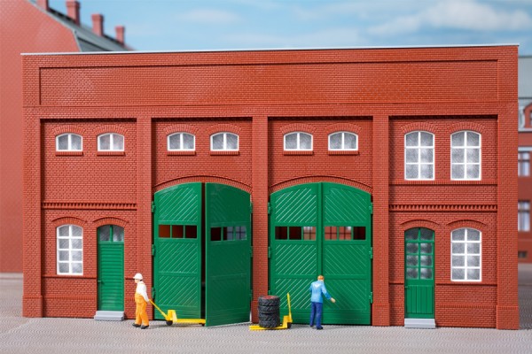 Auhagen 80529 H0-BauKastenSystem / Bauteile: Wände 2391G rot, Tore L (je 2 x Holztore &amp; Rolltore)