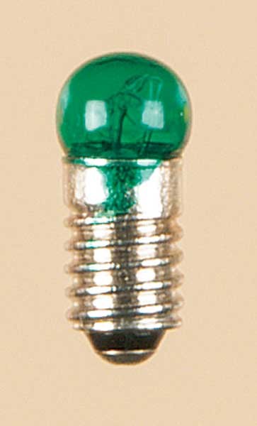 Auhagen 56782 Kleinstglühlampe mit Schraubsockel, E5,5 (19V), grün / Kugel