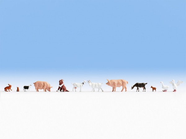 Noch 45711 TT-Figuren, "Tiere auf dem Bauernhof"