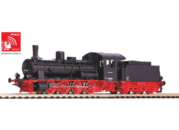 Piko 47101 TT-DC-Sound-Dampflokomotive BR 55, Ep.III, eingestellt bei der DR