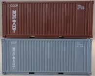 PSK 6928 TT-Ladegüter, 2-teiliges Container Set bestehen aus 20ft Container von "Morflot"