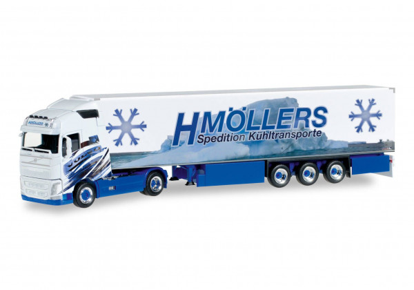 Herpa 306317 H0 - LKW-Modell: Kühlkoffer-Sattelzug, vom Typ; Volvo FH GL XL der Spedition "Möllers"