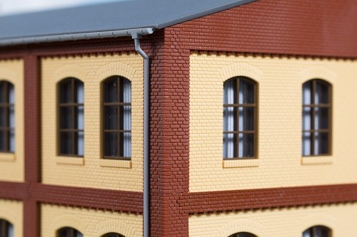 Auhagen 80414 H0-BauKastenSystem / Bauteile: Ecksäulen Obergeschoss rot