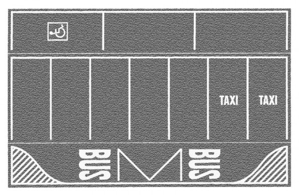 Noch 60720 Parkplatz-Folie mit Makierung, (grau/Beton)