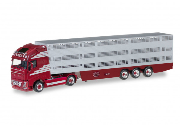 Herpa 306201 H0 - LKW-Modell: Volvo FH Gl. XL Viehtransporter-Sattelzug "Vaex" (NL)