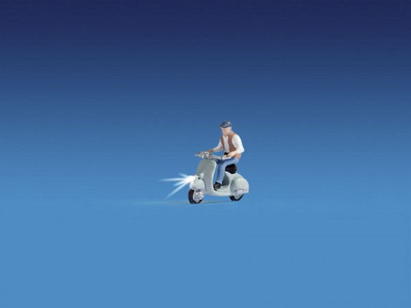 Noch 17511 H0-Motorrollerfahrer, beleuchtet