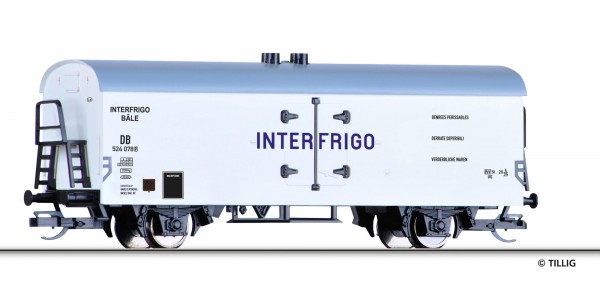 Tillig 521586 TT-Kühlwagen Ep. III, der "Interfrigo", eingestellt bei der DB