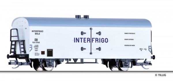 Tillig 521586 TT-Kühlwagen Ep. III, der &quot;Interfrigo&quot;, eingestellt bei der DB