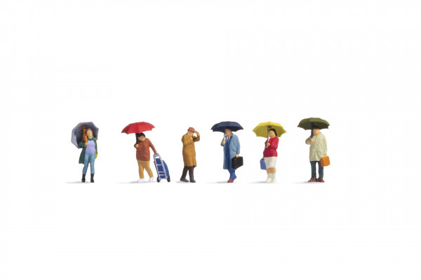 Noch 15523 H0-Figuren, "Menschen im Regen"