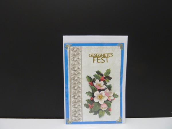 Handgearbeitete 3-D Weihnachtskarte mit Motiv "Weihnachten Traditionell II"