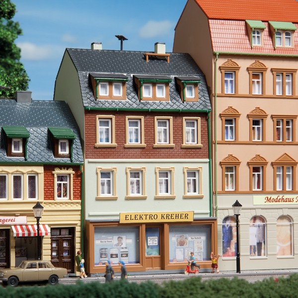Auhagen 12252 H0/TT-Modellbausatz, Wohnhaus Nr. 3