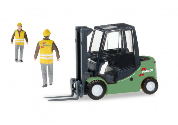 Herpa 305303 H0 - Nutzfahrzeug-Modell: Gabelstapler "Jungheinrich DGF - 430S", mit Preiser-Figur