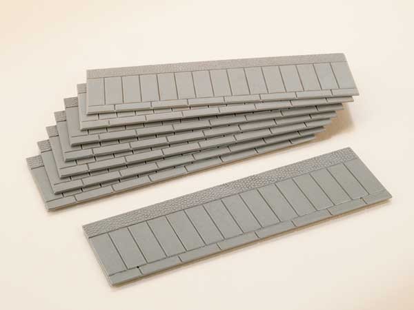 Auhagen 42552 H0/TT-Geländebau-Strassen, Wege &amp; Plätze, Fußsteige, gerade (8-Stück)