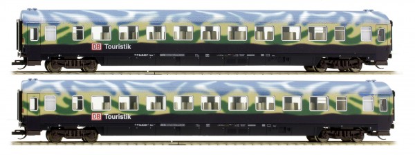 Tillig 501130 TT-Reisezugwagen-Set 2-teilig in Touristikzug-Lackierung der DBAG, Ep. V