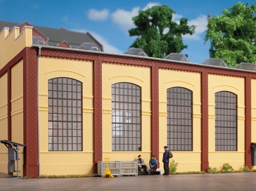 Auhagen 80610 H0-BauKastenSystem / Bauteile: Wände 2342J gelb, Industriefenster E