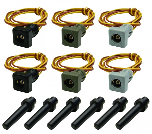 Viessmann 6806 Kontaktstecksockel-Set, 6 Stück (grau, grün, schwarz)