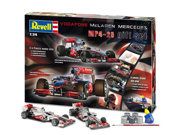 Revell-Fahrzeugmodell, 05717 Modell-Set mit 2 Rennwagen von &quot;VODAFONE McLaren - Mercedes&quot;