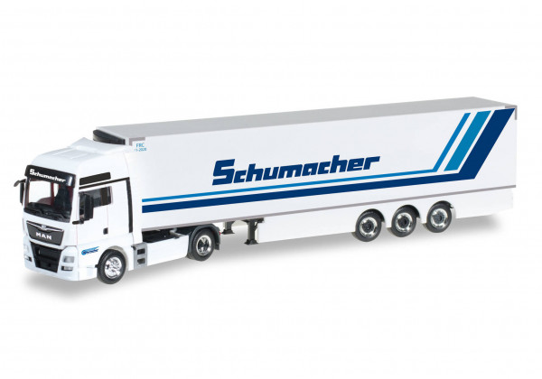 Herpa 306263 H0-LKW-Modell: MAN TGX XXL Euro6 Kühlkoffer-Sattelzug "Spedition Schumacher"