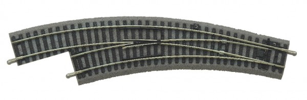 Piko A-Gleis 55422 H0 - Bogenweiche BWL (links) mit Bettung, für DC-Gleissystem