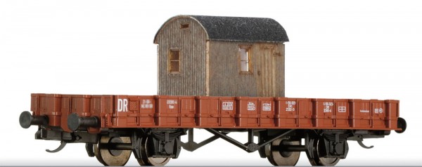 Tillig 14657 TT-Rungenwagen mit Behelfskaue Ep. III, eingestellt bei der DR
