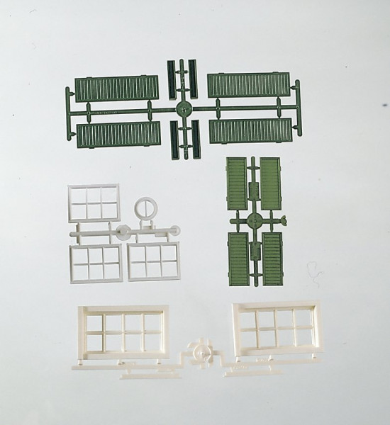 Piko 62805 G-Bahn / Bauteile: Fenster +& Fensterläden