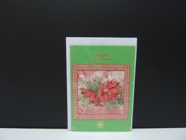 Handgearbeitete 3-D Weihnachtskarte mit Motiv &quot;Weihnachten Traditionell&quot;