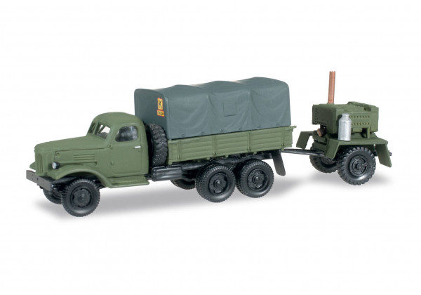 Herpa 745093 H0 - Militär-Modell: LKW-Modell, ZIS 151 Planen-LKW mit Feldküche, &quot;CA&quot; - Sowjetarmee