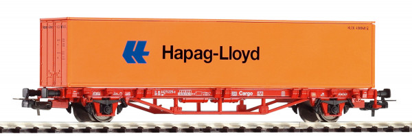 Piko 57700 H0-DC-Containertragwagen mit &quot;Hapag-Lloyd&quot; Container, Ep. V, eingestellt bei der DBAG