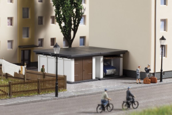 Auhagen 13331 TT-Modellbausatz, Fertigteilgaragen