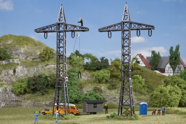 Auhagen 42630 H0/TT-Ausgestaltungs-Zubehör, Hochspannungsmasten (2 Stück)