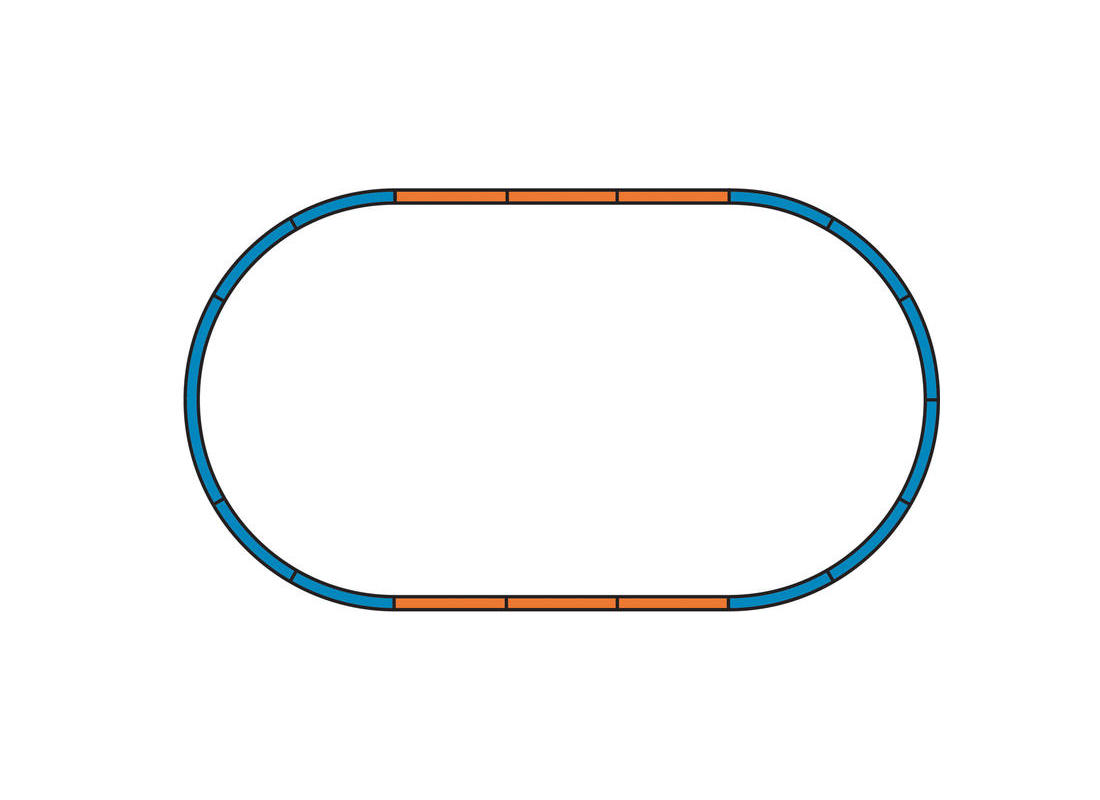 Piko 97934 H0-DC-Startset mit Piko Bettungs-A-Gleis, Lok PKP + 2