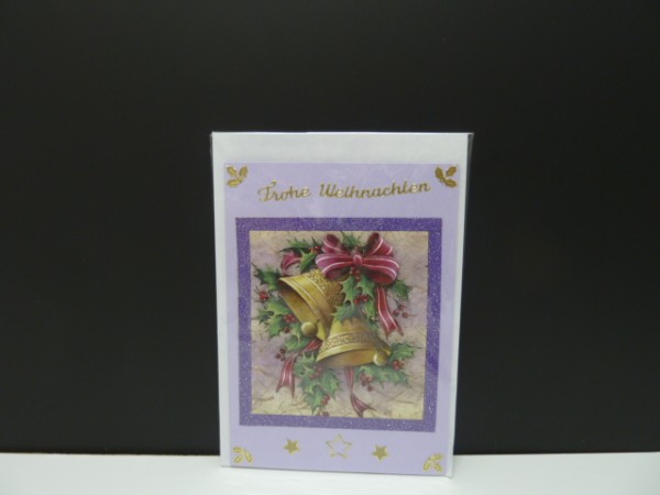 Handgearbeitete 3-D Weihnachtskarte mit Motiv "Weihnachten Traditionell"
