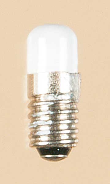 Auhagen 55754 1-Kleinstglühlampe mit Schraubsockel, E5,5 (16V), opal / Zylinder
