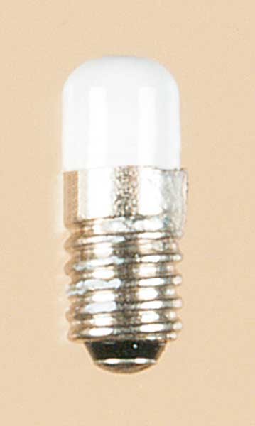 Auhagen 55754 Kleinstglühlampe mit Schraubsockel, E5,5 (16V), opal / Zylinder