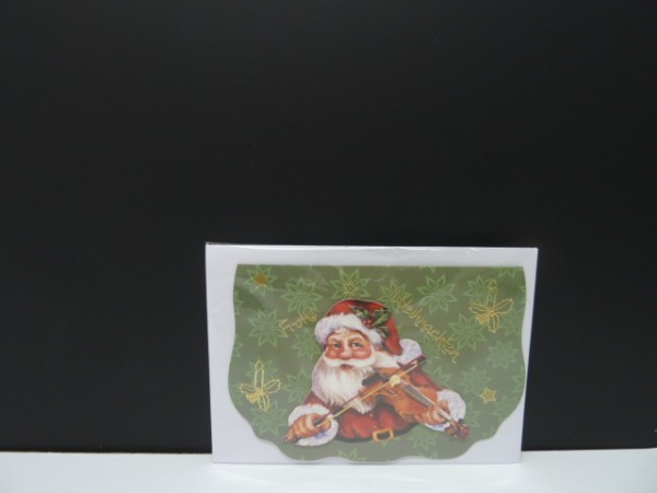 Handgearbeitete 3-D Weihnachtskarte mit Motiv "Weihnachtszeit"