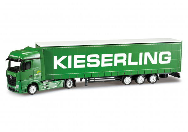 Herpa 302449 H0 - LKW-Modell: MB Actros Streamspace 2.5 Lowlinerplanen-Sattelzug "Kieserling"