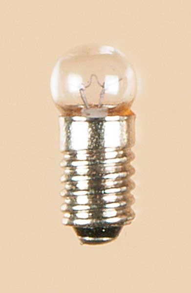 Auhagen 56771 1-Kleinstglühlampe mit Schraubsockel, E5,5 (12V), klar / Kugel
