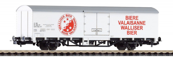 Piko 57789 H0-Bier-Kühlwagen (Bauart - ) Ep. IV, der "Walliser Brauerei", eingestellt bei der SBB