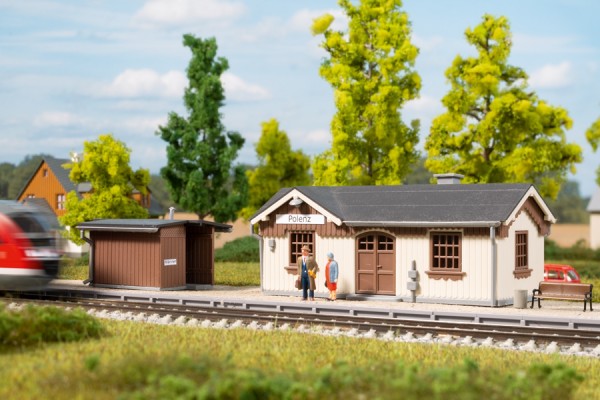 Auhagen 13294 TT-Modellbausatz, Haltepunkt Polenz