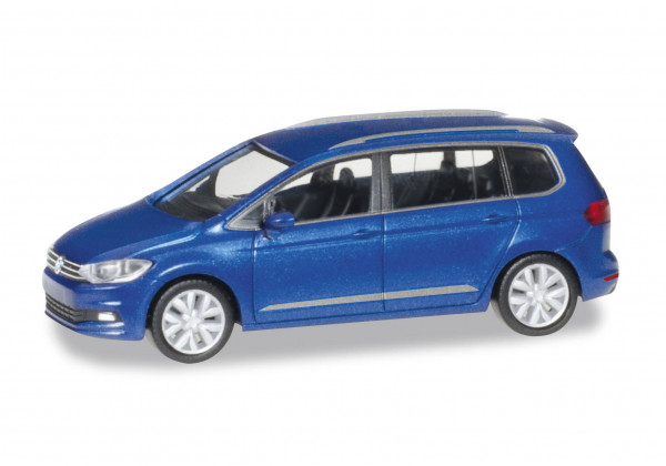 Herpa 038492 H0 - PKW-Modell: VW-Touran, pacific blue metallic